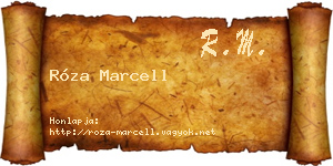 Róza Marcell névjegykártya